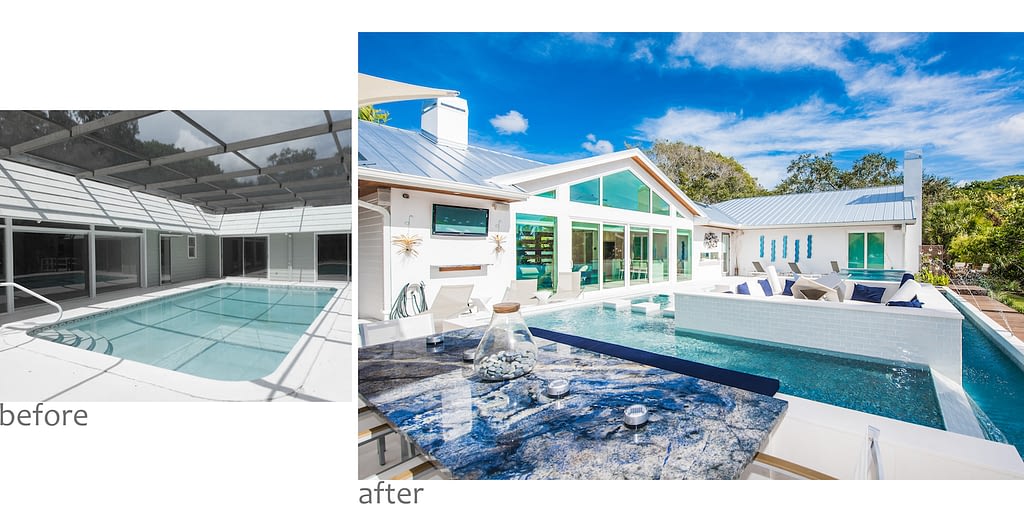 north basin lane BEFORE AND AFTER POOL
