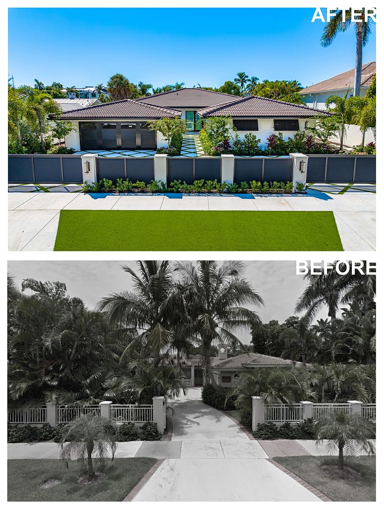 BEFORE AND AFTER FRONT FACADE